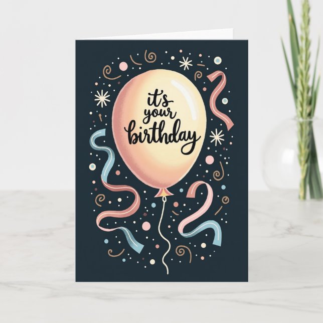 Gradient Joy Birthday Card (Front)