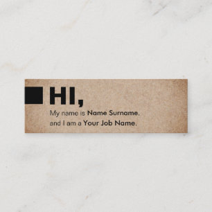 Gradient Kraft Print Social Hi Mini Business Card