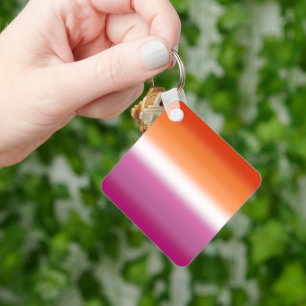 Gradient Lesbian Pride Flag – Lesbian Flag Keychain