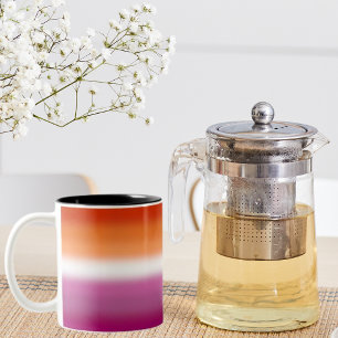 Gradient Lesbian Pride Flag – Lesbian Flag Two-Tone Coffee Mug