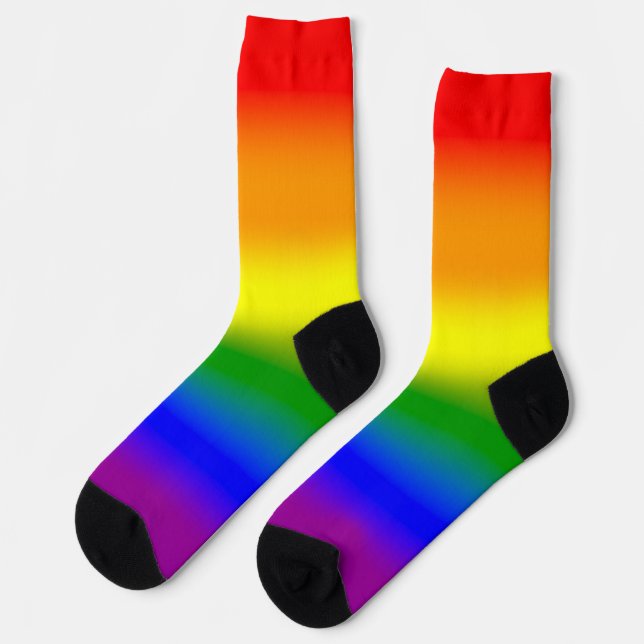 Gradient LGBTQ Rainbow Pride  Socks (Left)