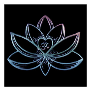 Gradient Lotus Poster