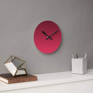 Gradient Magenta - light to deep | Seasonal Moods| Round Clock