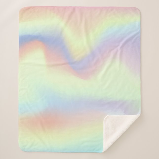 Gradient Mesh Background in Modern Style. Colourfu Sherpa Blanket (Front)
