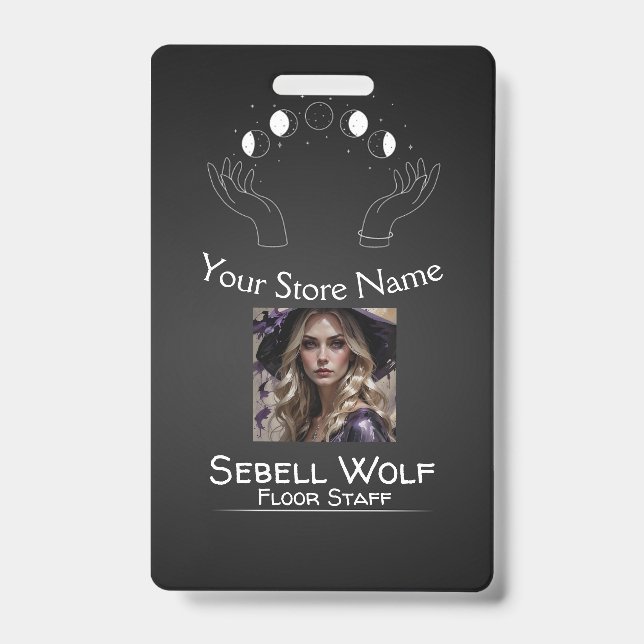 Gradient Moon Phase Employee Badge (Front)