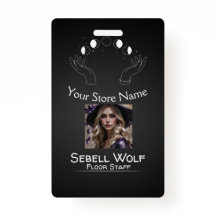 Gradient Moon Phase Employee Badge