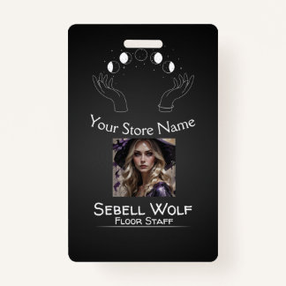 Gradient Moon Phase Employee Badge