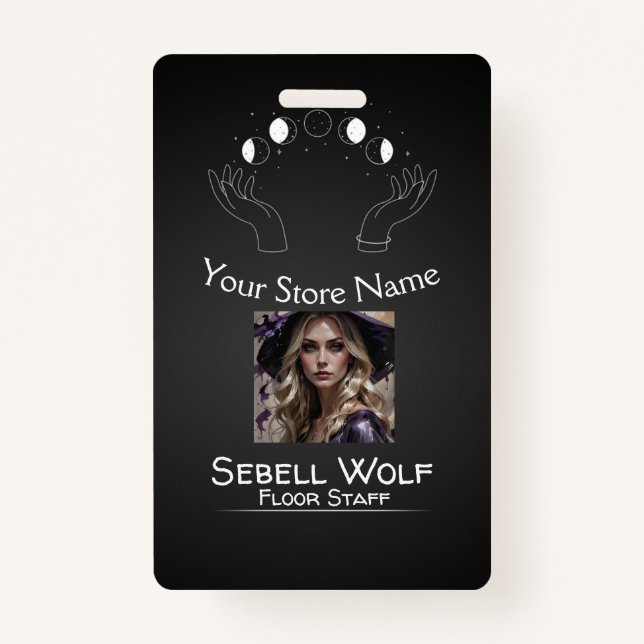 Gradient Moon Phase Employee Badge (Front)