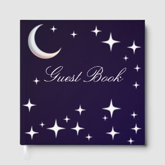 Gradient Night Themed Wedding Guest Book