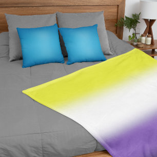 Gradient Nonbinary Pride Flag – Nonbinary Flag Fleece Blanket