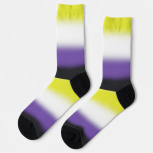 Gradient Nonbinary Pride Flag Socks
