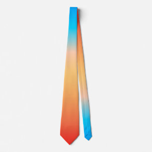 Gradient ombre coral blush beige blue soft blurred tie