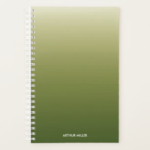 Gradient Ombre Green Personalized Planner
