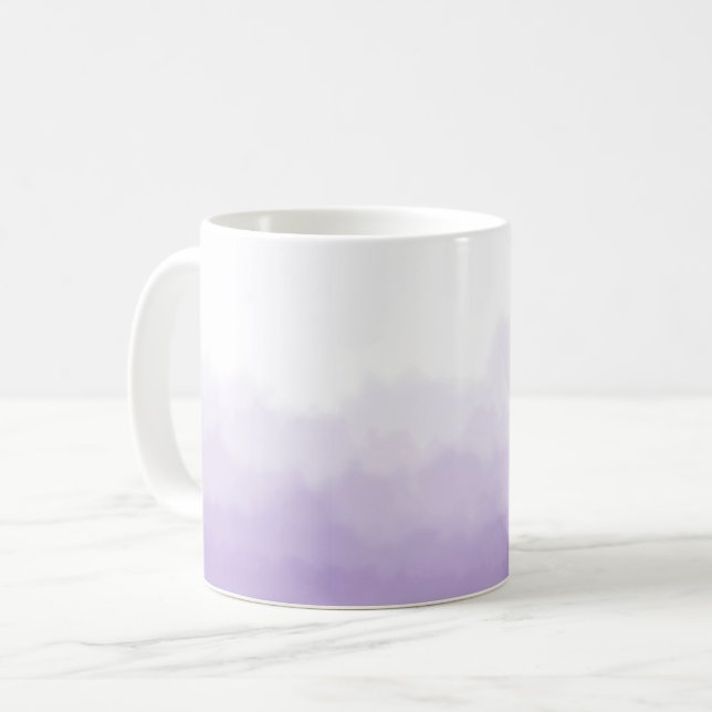 Gradient Ombre Modern Purple Watercolor Mug (Front Left)