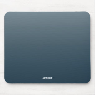 Gradient Ombre Personalized Blue Mouse Pad