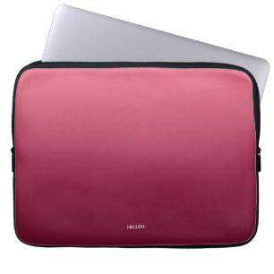 Gradient Ombre Pink Personalized Laptop Sleeve