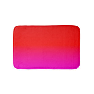 gradient ombre red pink , scarlet , red , pink bath mat