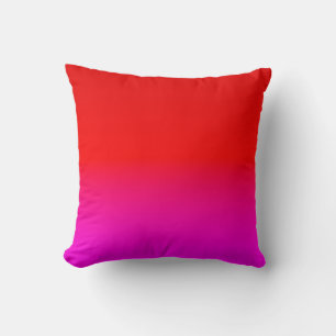gradient ombre red pink , scarlet , red , pink throw pillow