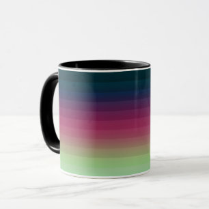 Gradient ombre stripe lined soft blurred multicolo mug