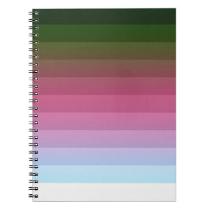 Gradient ombre stripe lined soft blurred multicolo notebook