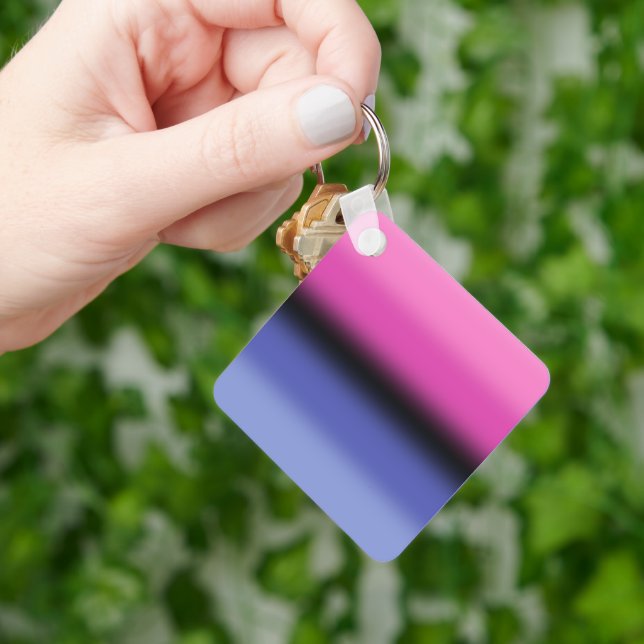 Gradient Omnisexual Pride Flag – Omnisexual Flag Keychain (Hand)