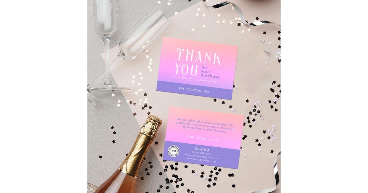 Gradient Package Insert Card | Zazzle