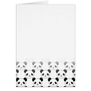 Gradient Panda Bear Pattern