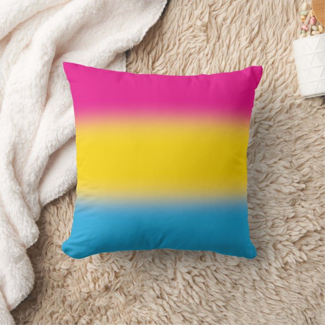 Gradient Pansexual Pride Flag – Colourful Pan Flag Throw Pillow (Blanket)