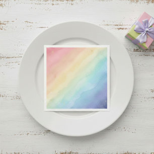 gradient party watercolor pink Elegant Watercolor  Napkin