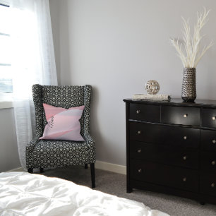 Gradient pastel colour coral name Throw Pillow