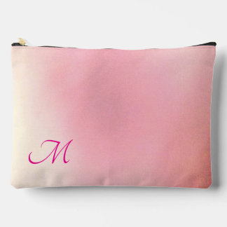 Gradient Pastel Pink Can Edit Initial Accessory Pouch