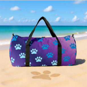 Gradient Paw Print Stylish  Duffle Bag