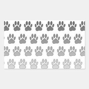 Gradient Paw Prints in Black & White & Grey Sticker