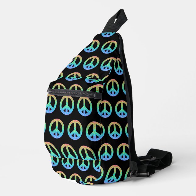 Gradient Peace Symbol Sling Bag (Right Corner)