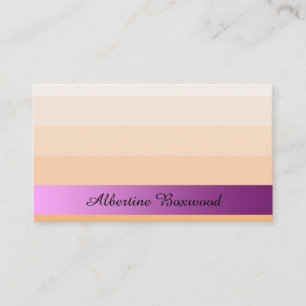 Gradient Peach with Pink Banner Custom Text Business Card