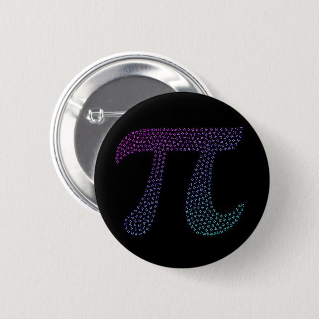 Gradient Pi Symbol Pi day | Happy Pi day Math 2 Inch Round Button (Front & Back)