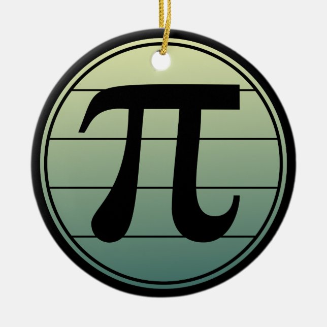Gradient Pi Symbol Pi day | Happy Pi day Math Ceramic Ornament (Front)