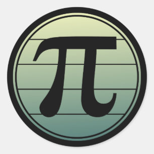Gradient Pi Symbol Pi day   Happy Pi day Math Classic Round Sticker