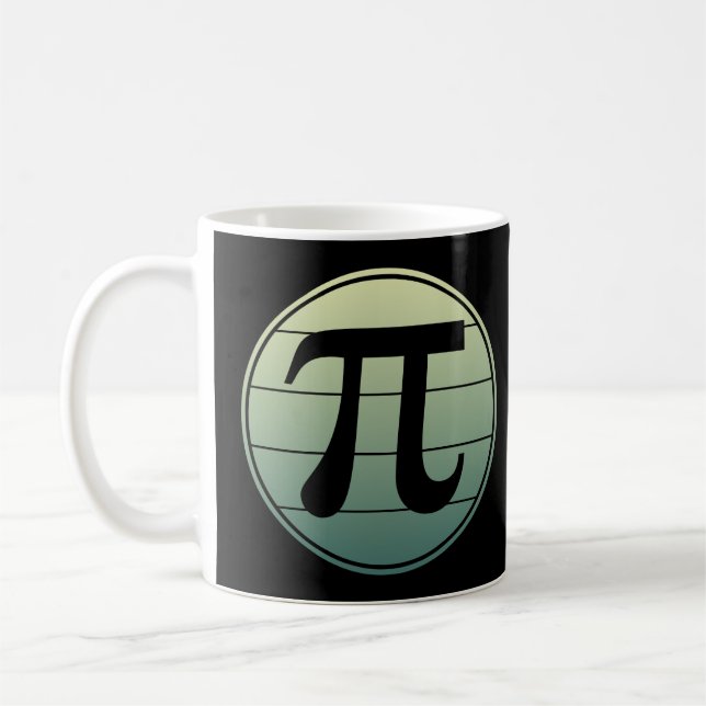 Gradient Pi Symbol Pi day | Happy Pi day Math Coffee Mug (Left)