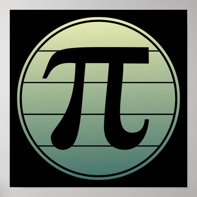 Gradient Pi Symbol Pi day | Happy Pi day Math Poster (Front)