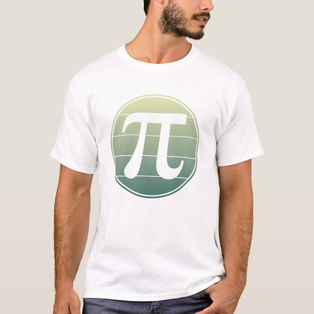 Gradient Pi Symbol Pi day | Happy Pi day Math T-Shirt (Front)