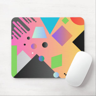 Gradient pink background Geometric lover Mouse Pad