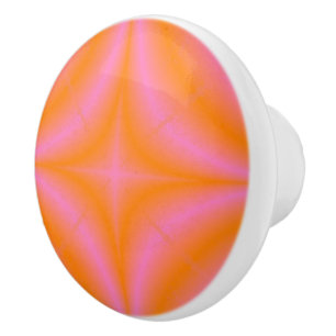 Gradient pink ceramic knob