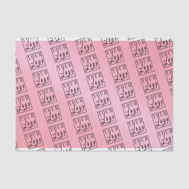 Gradient Pink Custom Logo Tissue Paper (Front)