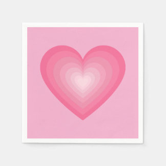 Gradient Pink Heart Design – Pastel Pink Love Sign Napkin