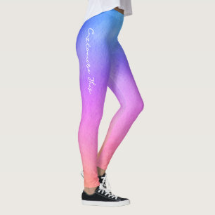 Gradient Pink Purple and Blue Dreamy hues Leggings