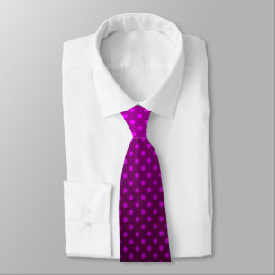 Gradient purple grey polka dots print abstract fe tie