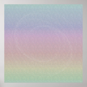 Gradient Rainbow Holo-Pattern with Dusty Swirl Poster
