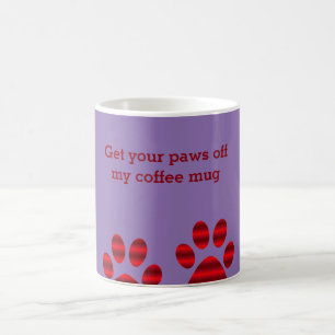 Gradient Red Paw Print Coffee Mug