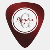 Gradient Red Personalized Guitar Pick (Front)